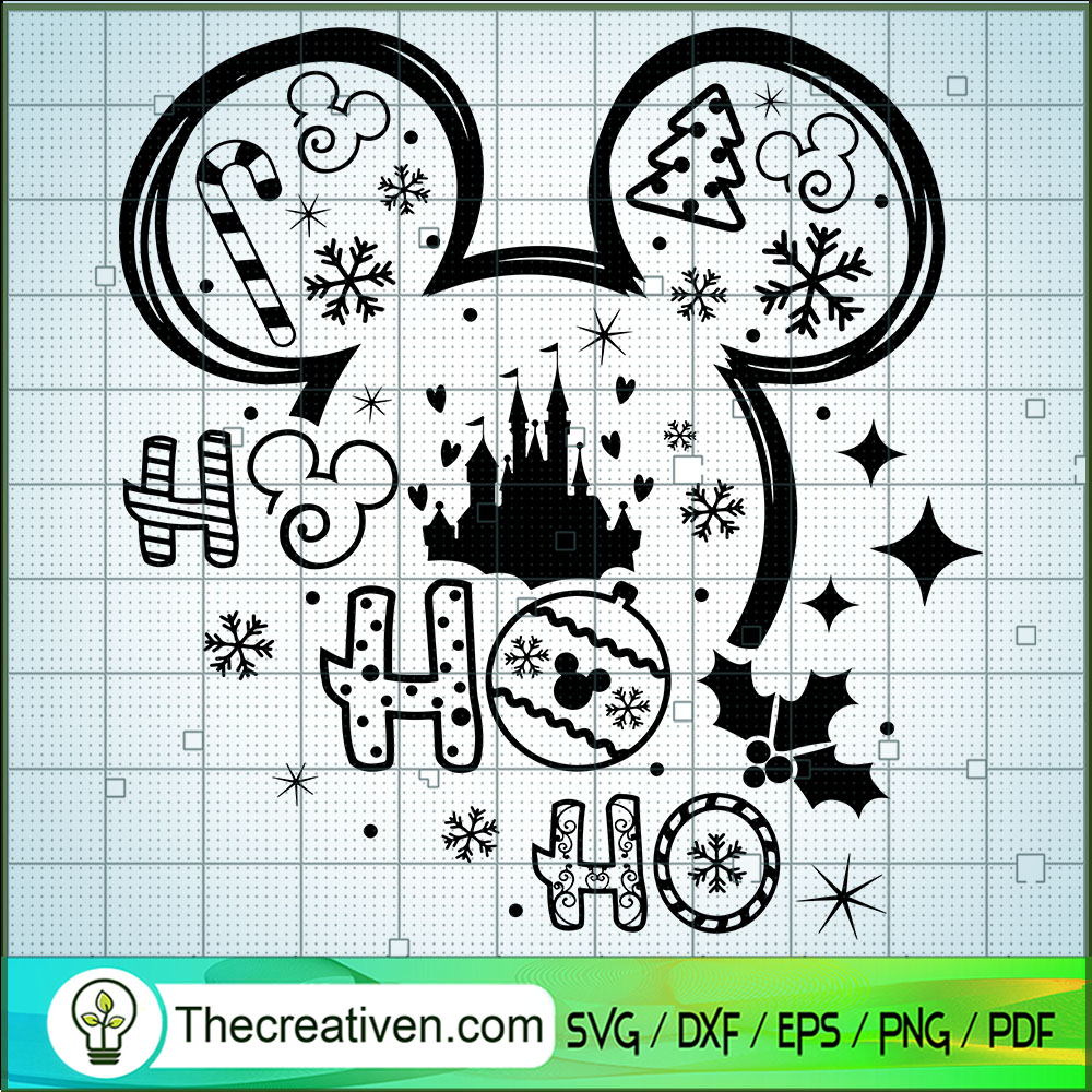 Ho Ho Ho Disney Christmas SVG Cut File for Cricut & Si Design 63701 1 Ho Ho Ho Disney Christmas SVG Cut File for Cricut & Si Design 63701