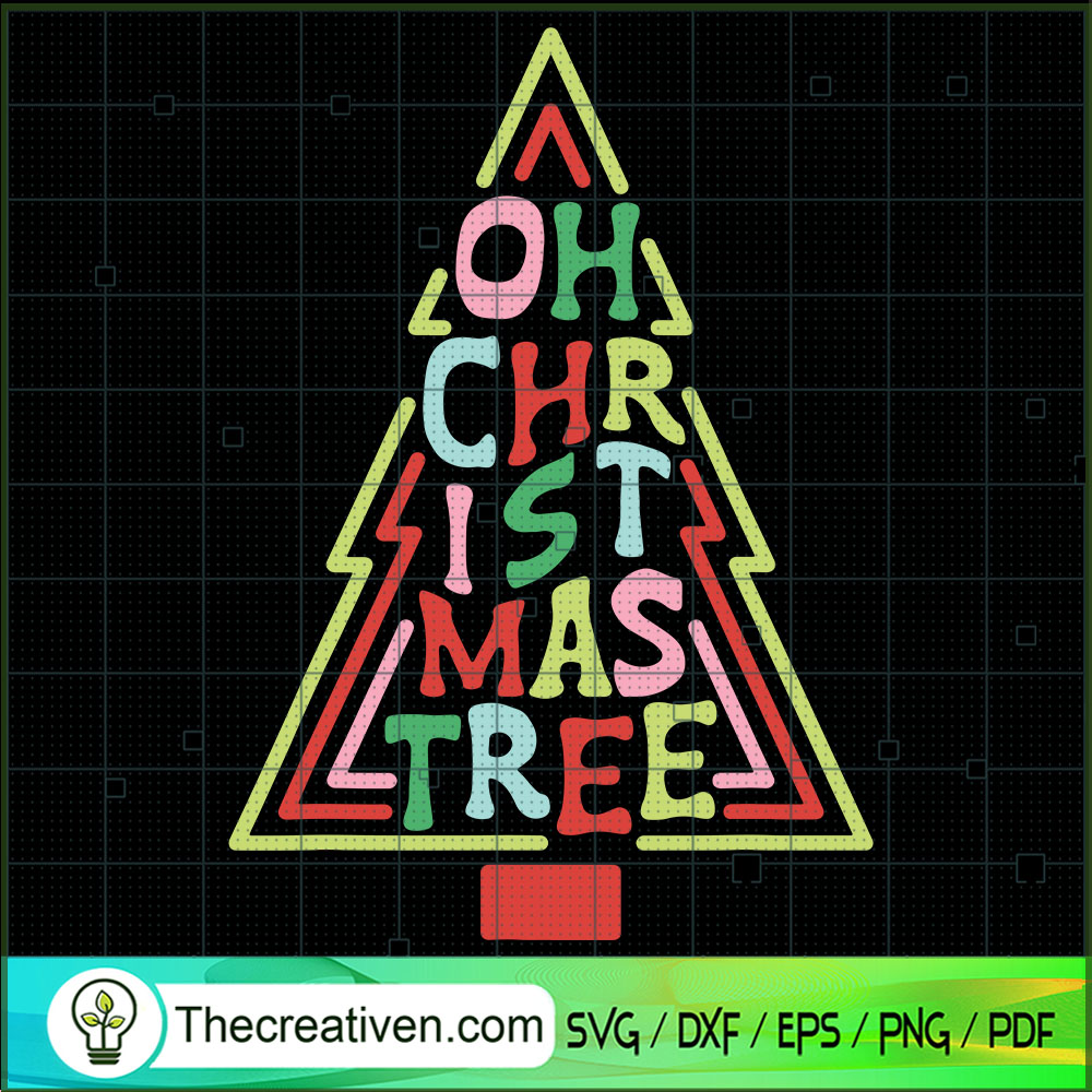 Vintage Retro Oh Christmas Tree SVG Cut File for Cricut & Silhouette 1 Vintage Retro Oh Christmas Tree SVG Cut File for Cricut & Silhouette