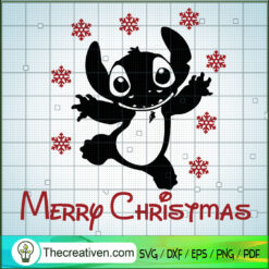 Stitch Merry Christmas SVG, Stitch Christmas SVG, Disney Stitch SVG