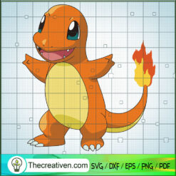 Charmander Pokemon SVG Cut File for Cricut & Silhouett Design 64278