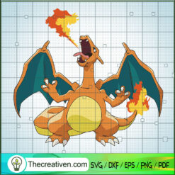 Charizard Pokemon SVG, Pokemon Dex SVG, Pokemon Cartoon SVG