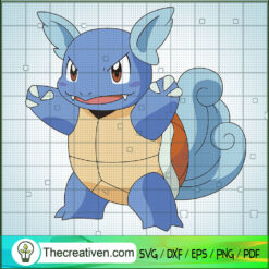 Wartortle Pokemon SVG, Pokemon Dex SVG, Pokemon Cartoon SVG