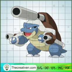 Mega Blastoise Pokemon SVG, Pokemon Dex SVG, Pokemon Cartoon SVG