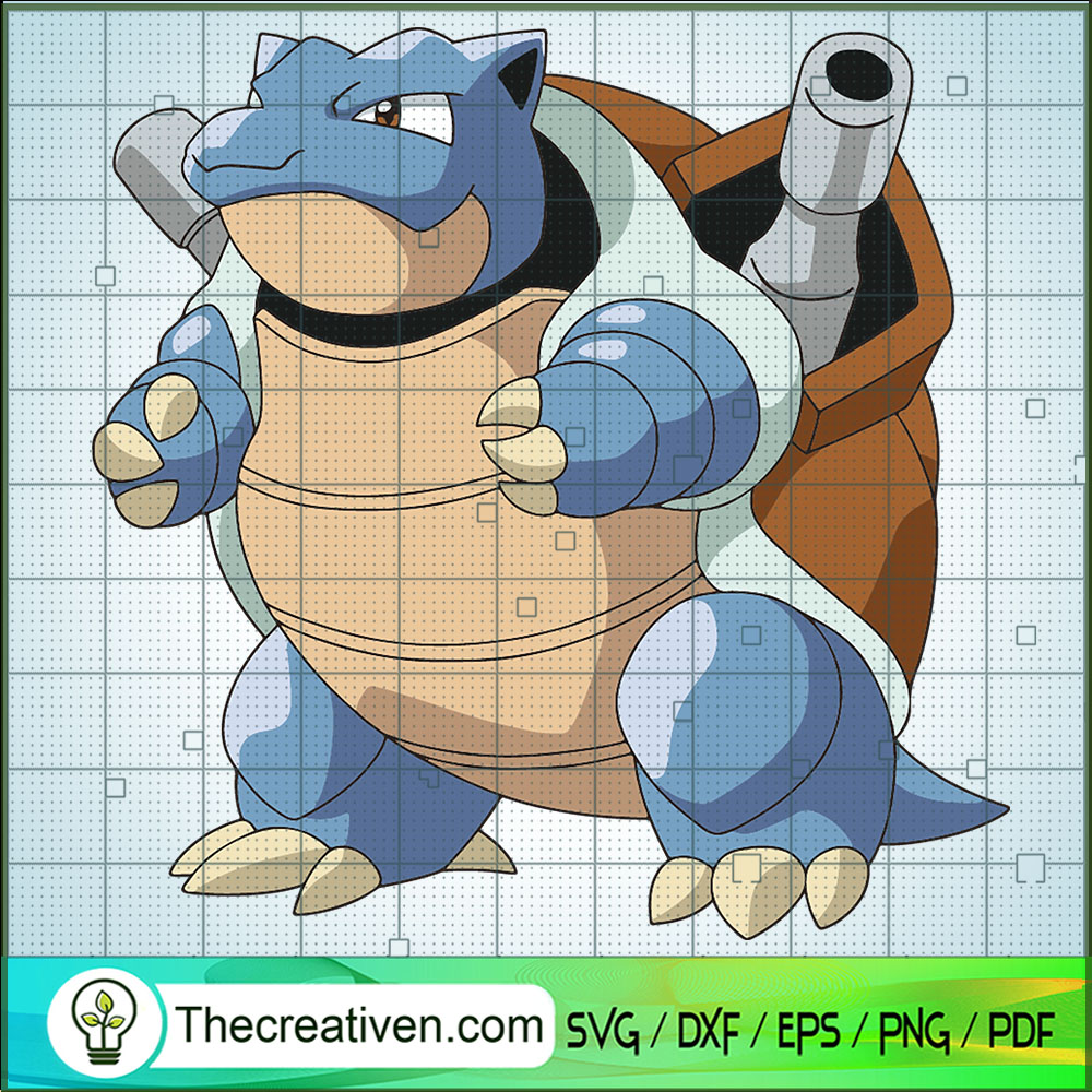 Blastoise Pokemon SVG Cut File for Cricut & Silhouette Design 64305 1 Blastoise Pokemon SVG Cut File for Cricut & Silhouette Design 64305