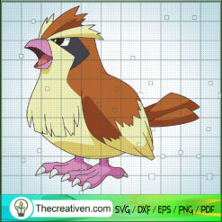 Pidgey Pokemon SVG, Pokemon Dex SVG, Pokemon Cartoon SVG