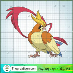 Mega Pidgeot Pokemon SVG, Pokemon Dex SVG, Pokemon Cartoon SVG
