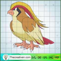 Pidgeot Pokemon SVG, Pokemon Dex SVG, Pokemon Cartoon SVG