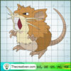 Raticate Male Pokemon SVG, Pokemon Dex SVG, Pokemon Cartoon SVG