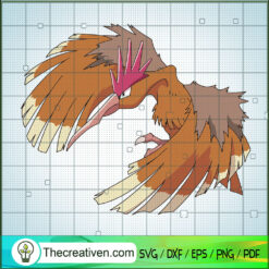 Fearow Pokemon SVG, Pokemon Dex SVG, Pokemon Cartoon SVG