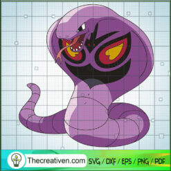 Arbok Pokemon SVG, Pokemon Dex SVG, Pokemon Cartoon SVG