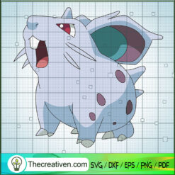 Nidoran Pokemon SVG, Pokemon Dex SVG, Pokemon Cartoon SVG