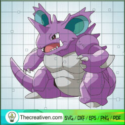 Nidoking Pokemon SVG, Pokemon Dex SVG, Pokemon Cartoon SVG