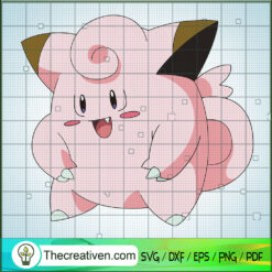 Clefairy Pokemon SVG, Pokemon Dex SVG, Pokemon Cartoon SVG