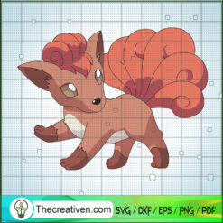 Vulpix Pokemon SVG, Pokemon Dex SVG, Pokemon Cartoon SVG