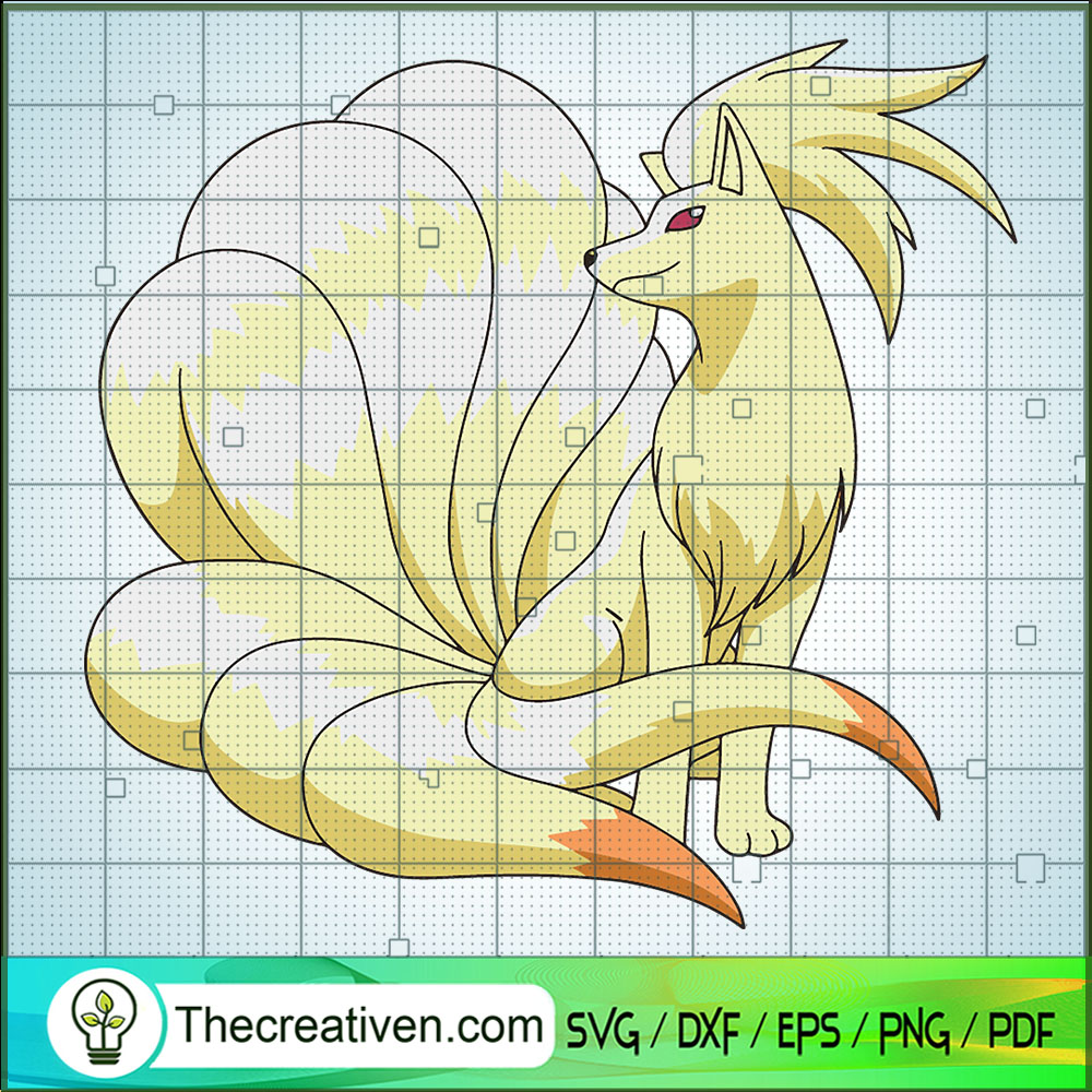 Ninetales Pokemon SVG, Pokemon Dex SVG, Pokemon Cartoon SVG 1 Ninetales Pokemon SVG, Pokemon Dex SVG, Pokemon Cartoon SVG