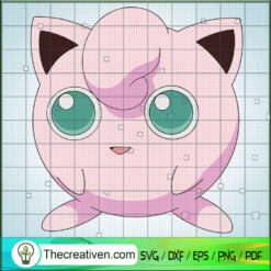 Jigglypuff Pokemon SVG, Pokemon Dex SVG, Pokemon Cartoon SVG
