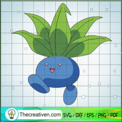 Oddish Pokemon SVG, Pokemon Dex SVG, Pokemon Cartoon SVG