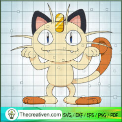 Meowth Pokemon SVG, Pokemon Dex SVG, Pokemon Cartoon SVG