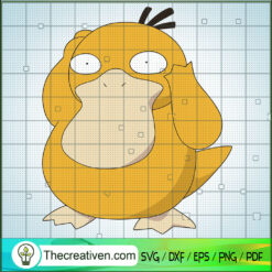Psyduck Pokemon SVG, Pokemon Dex SVG, Pokemon Cartoon SVG