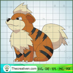 Growlithe Pokemon SVG Cut File for Cricut & Silhouette Design 64420