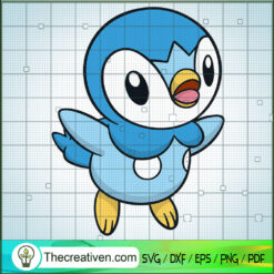 Piplup Pokemon SVG, Pokemon Dex SVG, Pokemon Cartoon SVG