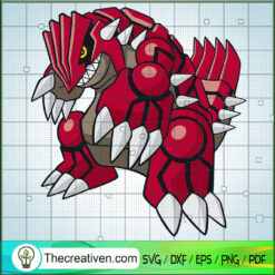 Groudon Pokemon SVG, Pokemon Dex SVG, Pokemon Cartoon SVG