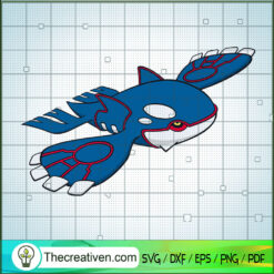Kyogre Pokemon SVG, Pokemon Dex SVG, Pokemon Cartoon SVG