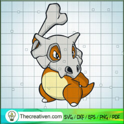 Cubone Pokemon SVG, Pokemon Dex SVG, Pokemon Cartoon SVG