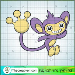 Alipom Pokemon SVG, Pokemon Dex SVG, Pokemon Cartoon SVG