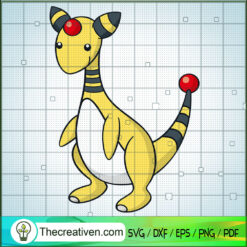 Ampharos Pokemon SVG, Pokemon Dex SVG, Pokemon Cartoon SVG
