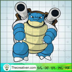 Blastoise Pokemon SVG Cut File for Cricut & Silhouette Design 64470
