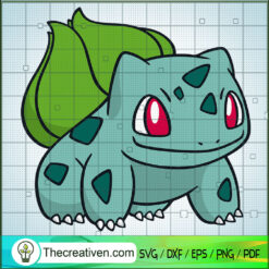 Cute Bullbasaur Pokemon SVG, Pokemon Dex SVG, Pokemon Cartoon SVG