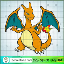 Charizard Angry Pokemon SVG, Pokemon Dex SVG, Pokemon Cartoon SVG