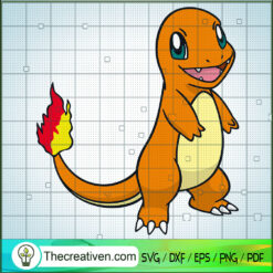 Charmander Pokemon SVG Cut File for Cricut & Silhouett Design 64477