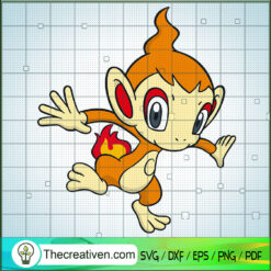 Chimchar Pokemon SVG, Pokemon Dex SVG, Pokemon Cartoon SVG
