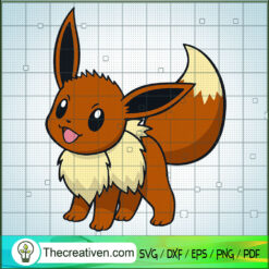 Eevee Pokemon SVG, Pokemon Dex SVG, Pokemon Cartoon SVG