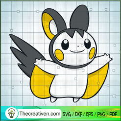 Emolga Pokemon SVG, Pokemon Dex SVG, Pokemon Cartoon SVG