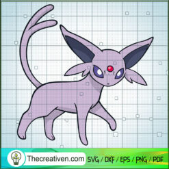 Espeon Pokemon SVG, Pokemon Dex SVG, Pokemon Cartoon SVG