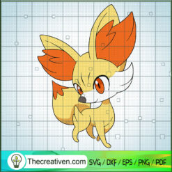 Fennekin Pokemon SVG, Pokemon Dex SVG, Pokemon Cartoon SVG