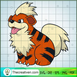 Growlithe Pokemon SVG Cut File for Cricut & Silhouette Design 64551