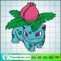 Cute Ivysaur Pokemon SVG, Pokemon Dex SVG, Pokemon Cartoon SVG