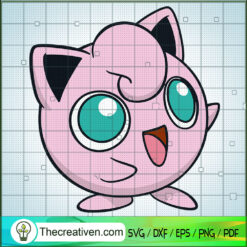 Cute Jigglypuff Pokemon SVG, Pokemon Dex SVG, Pokemon Cartoon SVG