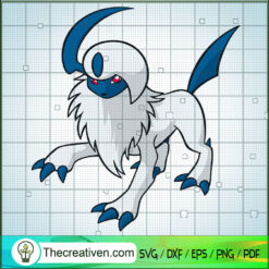 Absol Pokemon SVG, Pokemon Dex SVG, Pokemon Cartoon SVG