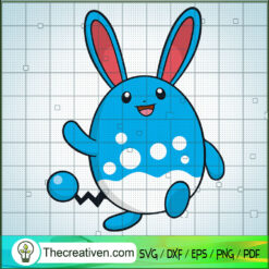 Azumarill Pokemon SVG, Pokemon Dex SVG, Pokemon Cartoon SVG