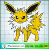 Jolteon Pokemon SVG, Pokemon Dex SVG, Pokemon Cartoon SVG 3 Jolteon copy