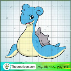 Lapras Pokemon SVG, Pokemon Dex SVG, Pokemon Cartoon SVG