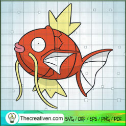 Magikarp Pokemon SVG, Pokemon Dex SVG, Pokemon Cartoon SVG
