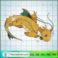 Mega Dragonite Pokemon SVG, Pokemon Dex SVG, Pokemon Cartoon SVG