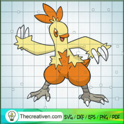 Combusken Pokemon SVG, Pokemon Dex SVG, Pokemon SVG