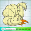 New Ninetales Pokemon SVG, Pokemon Dex SVG, Pokemon Cartoon SVG